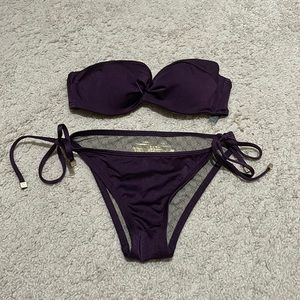Victoria’s Secret Bathing Suit Purple Top 32B and Bottom M